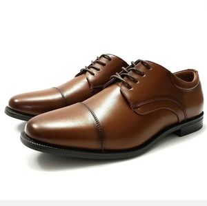 Nunn Bush Cap Toe Mens Size 8.5 Wide Oxford Dress Casual Lace Up Shoes